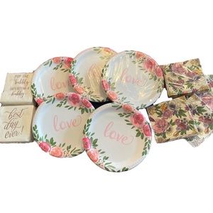Wedding Paper Products Plates Cocktail Napkins Beverage Napkins Bridal Shower